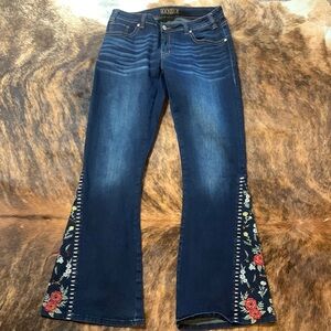 Rock n roll cowgirl floral flares